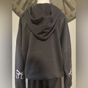 SHEIN Curve 2XL Grey Sweatsuit with Pink Bows